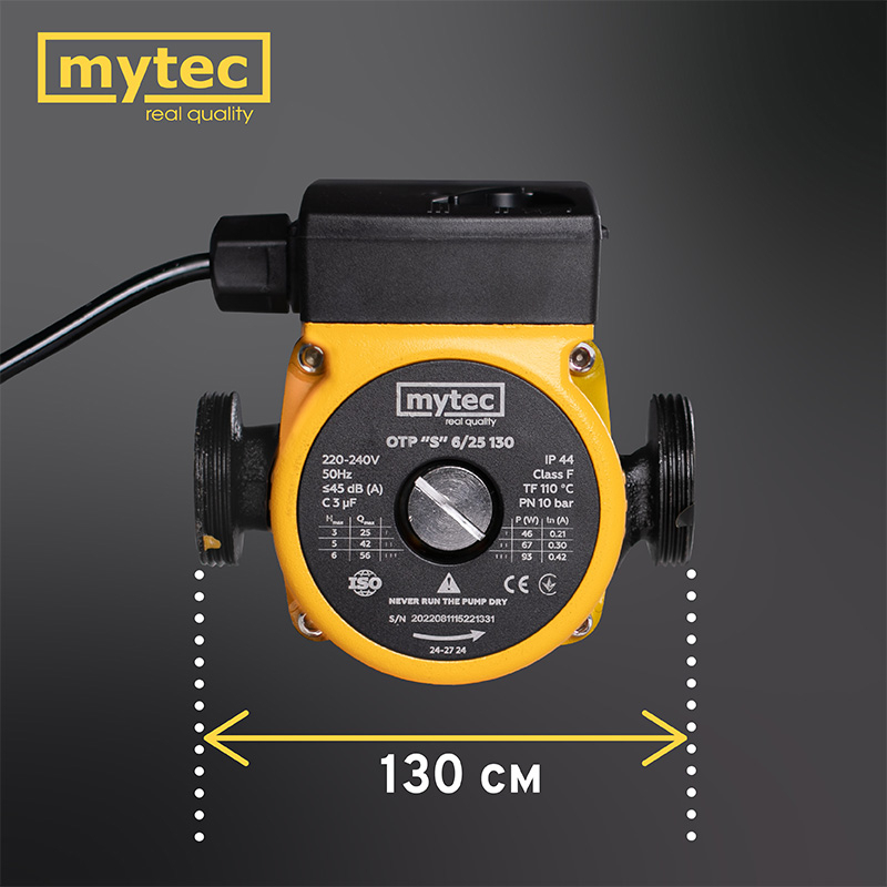 в продаже Циркуляционный насос Mytec OTP 6/25S 130 (23279) - фото 3
