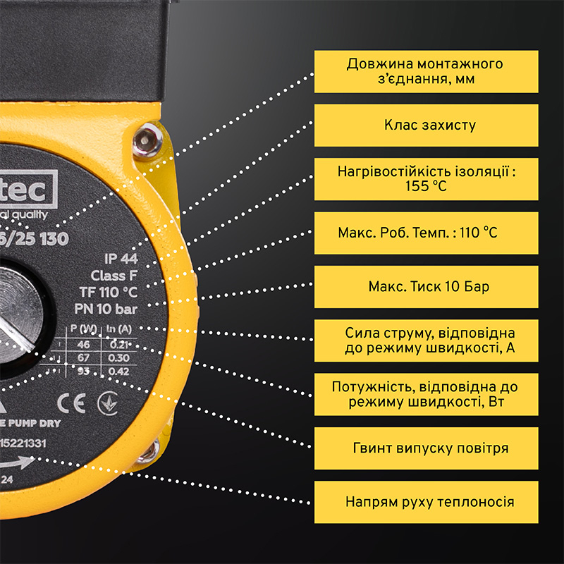 Циркуляционный насос Mytec OTP 6/25S 130 (23279) инструкция - изображение 6