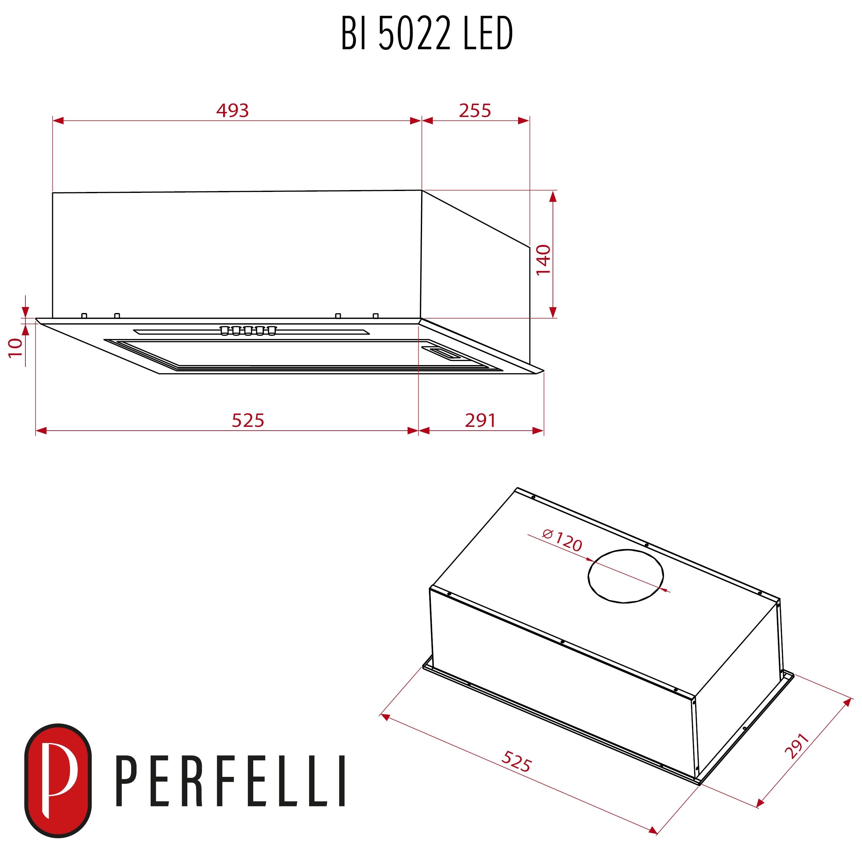 Perfelli BI 5022 FBL Led Габаритні розміри