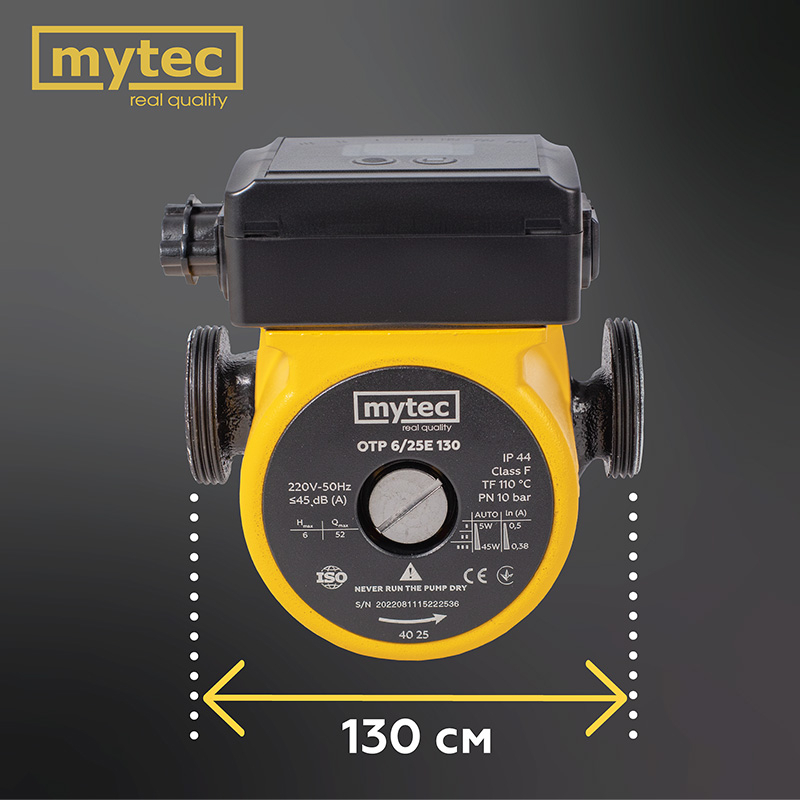 Циркуляционный насос Mytec OTP 6/25E 130 (25956) внешний вид - фото 9