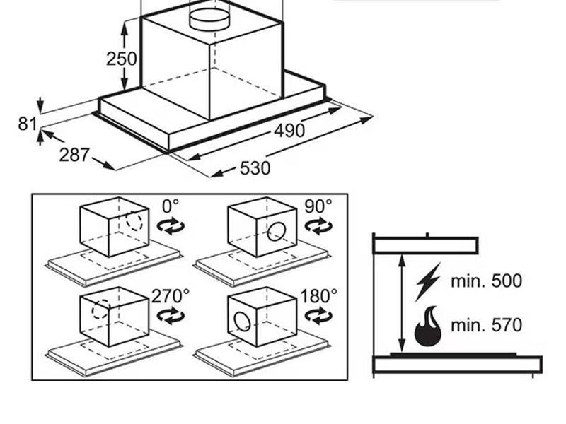 Electrolux CFG526R Габаритные размеры