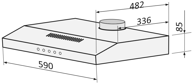 Dahati CH-600BR Габаритні розміри