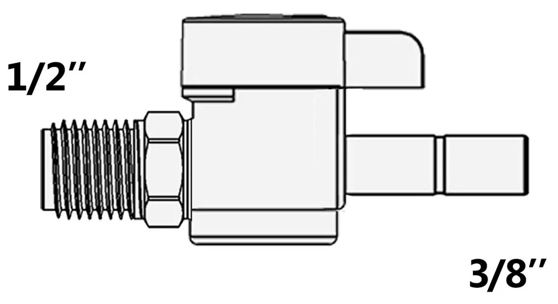 в продаже Кран Raifil 1825-T (резьба 1/2" - стержень 3/8") - фото 3