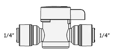 в продаже Кран на бак Raifil 1825-A / BV-101-EZ (цанга 1/4" - цанга 1/4") - фото 3