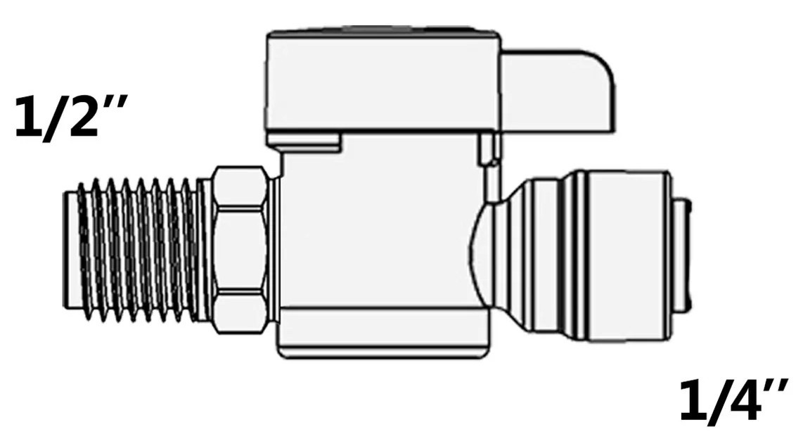 Кран Raifil 1825-M (цанга 1/4" - резьба 1/2") цена 168 грн - фотография 2