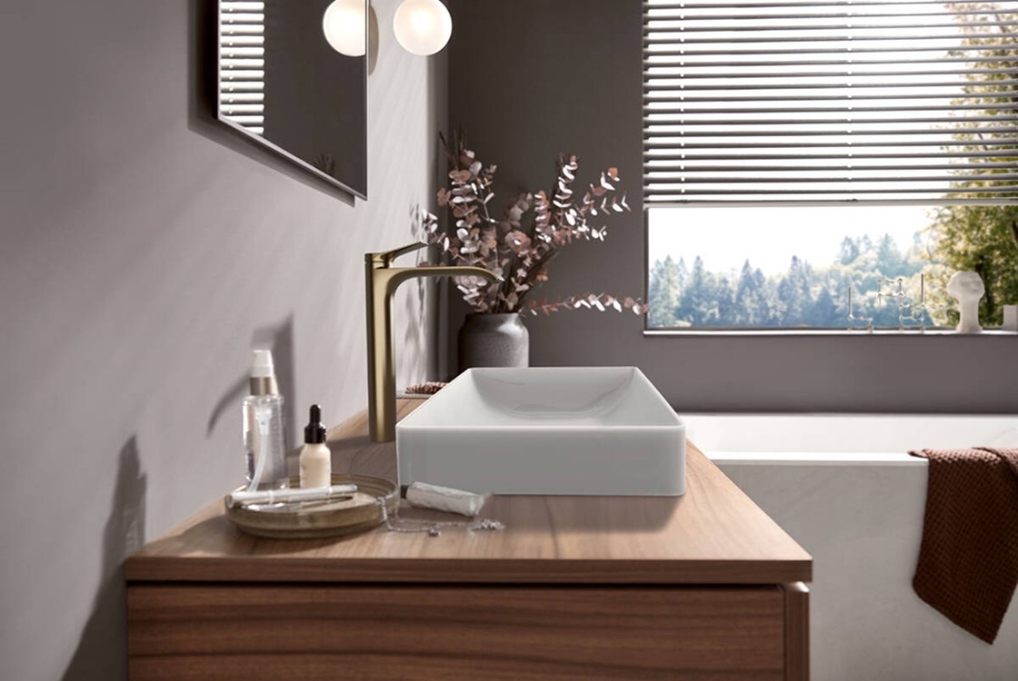 в продаже Смеситель для умывальника Hansgrohe Vivenis 250 CoolStart Brushed Bronze (75045140) - фото 3