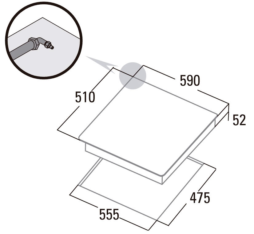 Cata CCI 6031 BK (08041501) Габаритні розміри
