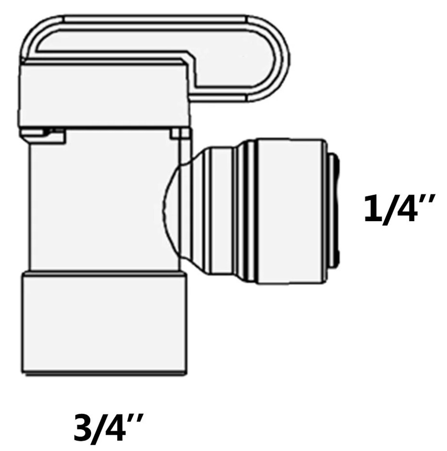 в продаже Кран на бак Raifil 1823-M (цанга 1/4" - резьба 3/4") - фото 3