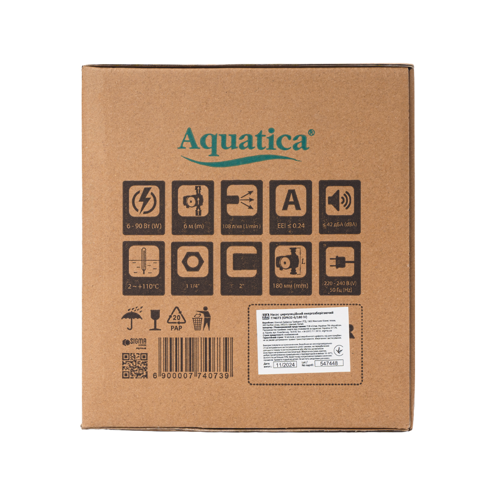 фото продукту Aquatica GPA25-6/180 IV (774071) - 24