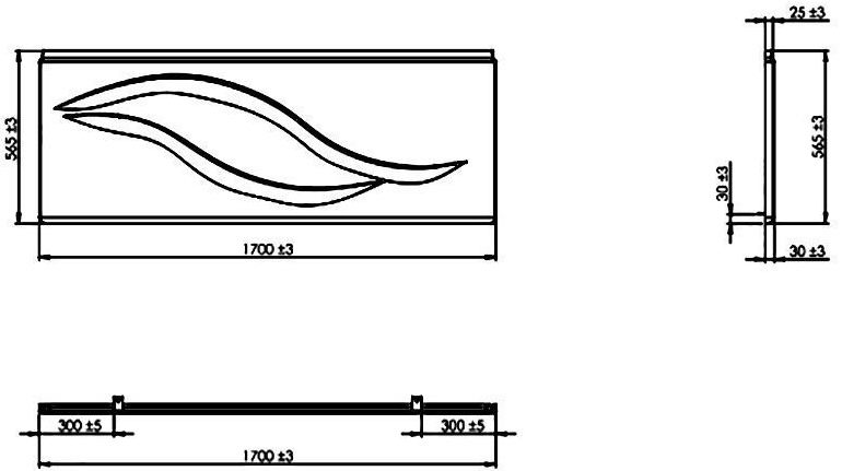 Roca Vita 170 (A25T025000) Габаритные размеры