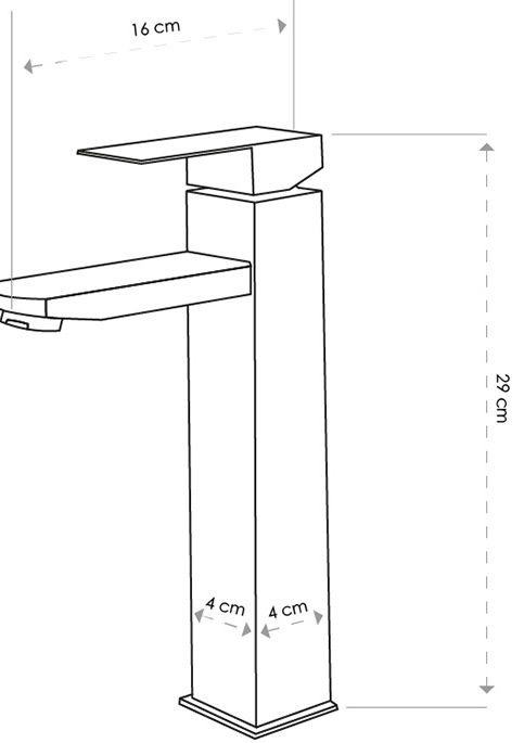 Britc VSB long, черный Габаритные размеры