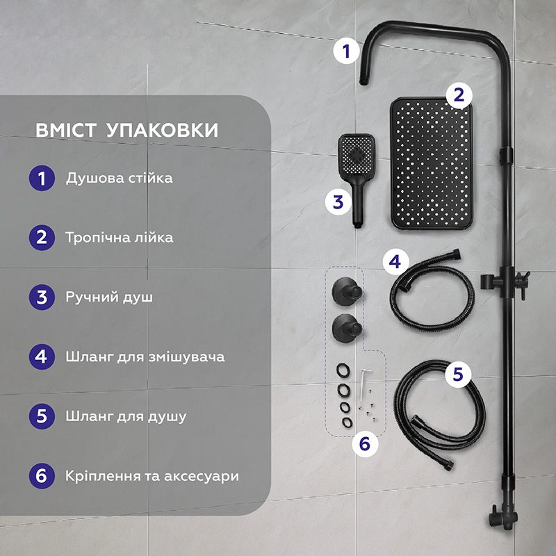 Душевая система Britc XY-1225B обзор - фото 8
