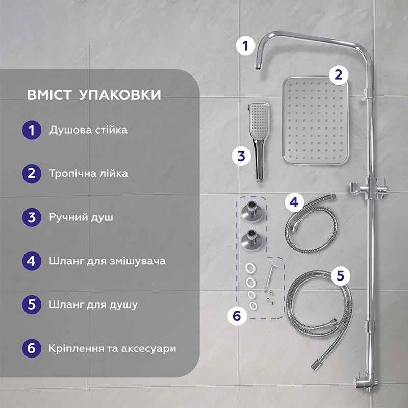Душевая система Britc XY-1223 характеристики - фотография 7