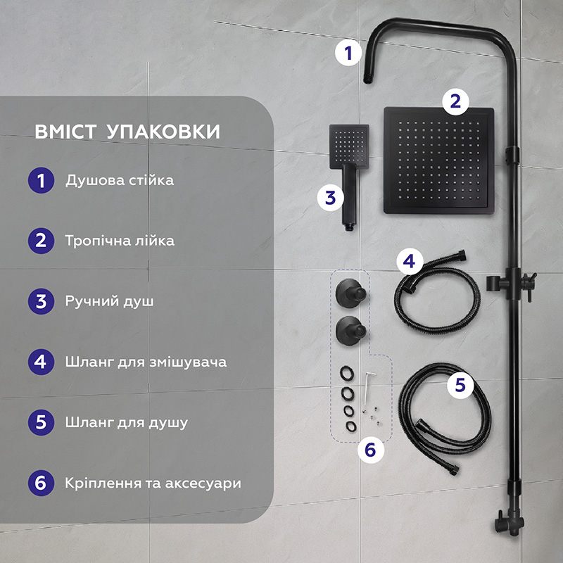 Душевая система Britc XY-1218B обзор - фото 8