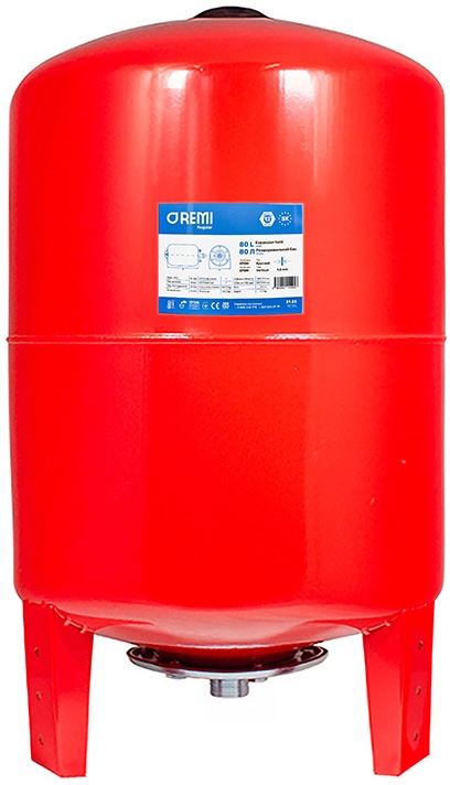 Характеристики расширительный бак Remi 80 л, круглый