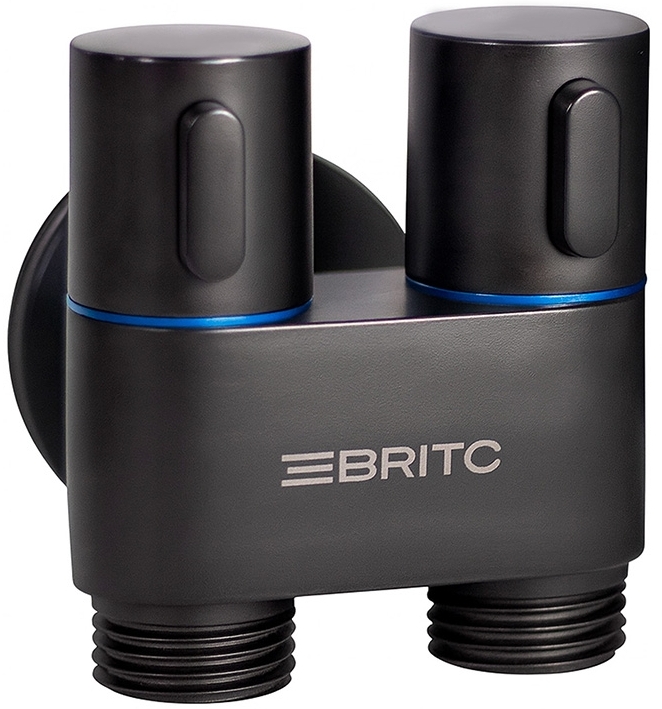 Кран сантехнический Britc DMD 1/2”x1/2” черный