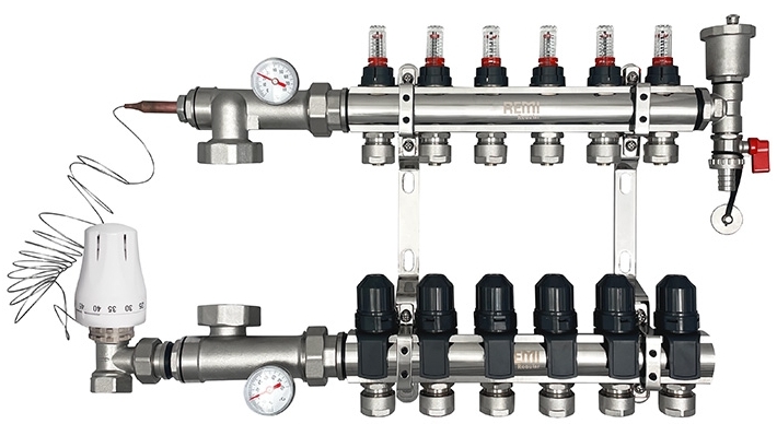 Коллекторная группа Remi на 6 выходов