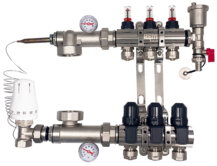 Коллекторная группа Remi на 3 выхода