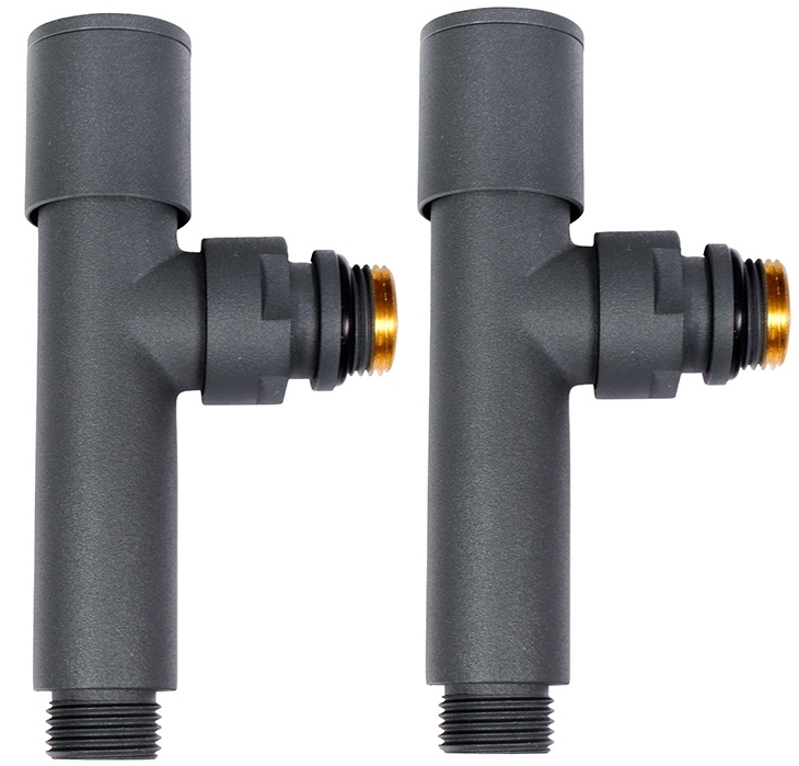 Комплект дизайн кранів Ideale Dante 1/2”x1/2” антрацит ціна 1685 грн - фотографія 2