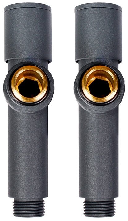 в продажу Комплект дизайн кранів Ideale Dante 1/2”x1/2” антрацит - фото 3