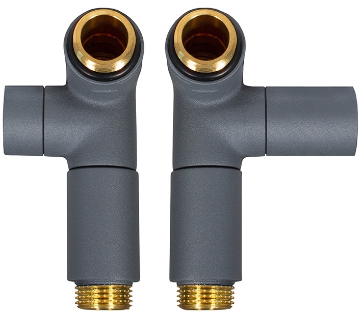 в продажу Комплект кранів під ТЕН Ideale Senso 1/2”x1/2” антрацит - фото 3