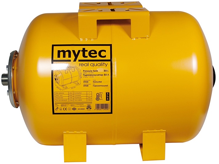 Гидроаккумулятор Mytec 80 л (горизонтальный)