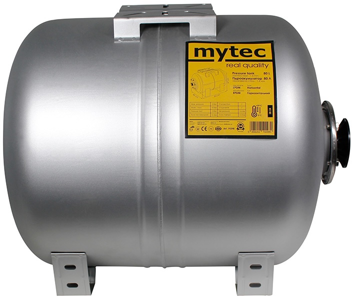 Гідроакумулятор Mytec 80 л з захисним покриттям (горизонтальний) ціна 6963 грн - фотографія 2