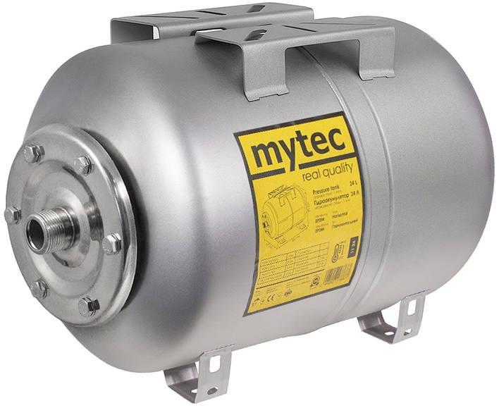 Гидроаккумулятор Mytec 24 л с защитным покрытием (горизонтальный)