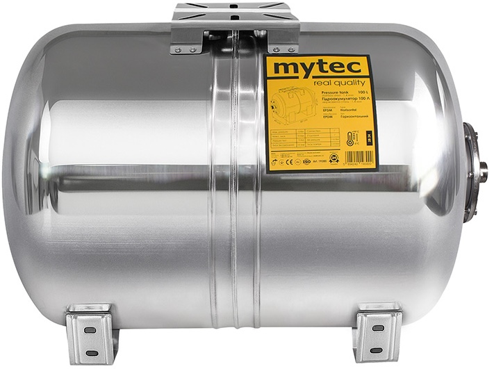 Гідроакумулятор Mytec 100 л з нержавійки (горизонтальний)