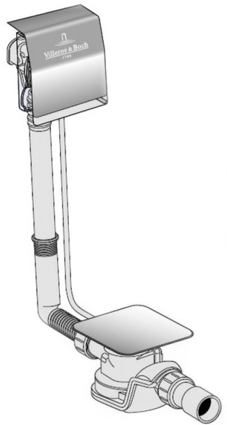 Комплект подключения воды к сливу-переливу Villeroy&Boch Squaro Edge 12, Black Matt (UPCON0123-33) цена 21735 грн - фотография 2