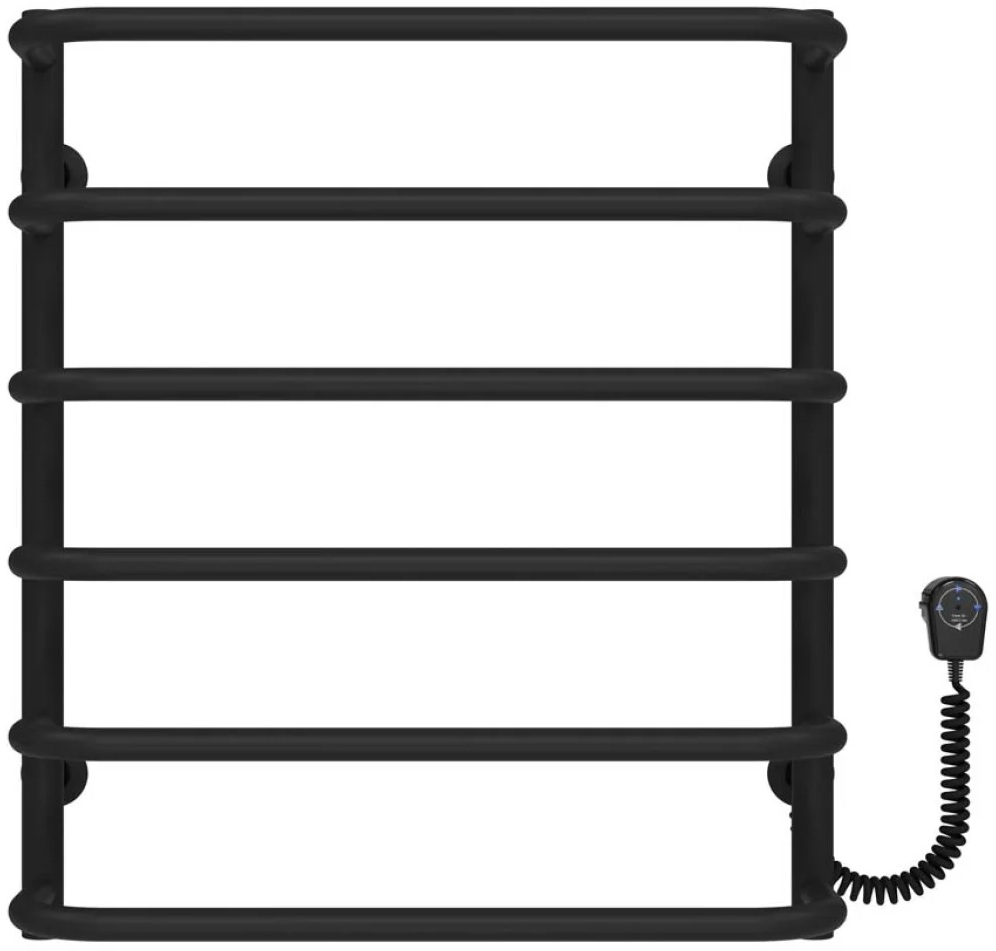 Рушникосушка Deffi Стандарт П6 500x600, чорна, EF16, праве підключення (D.SS.60.50.6.E.B.R.5) ціна 3510 грн - фотографія 2