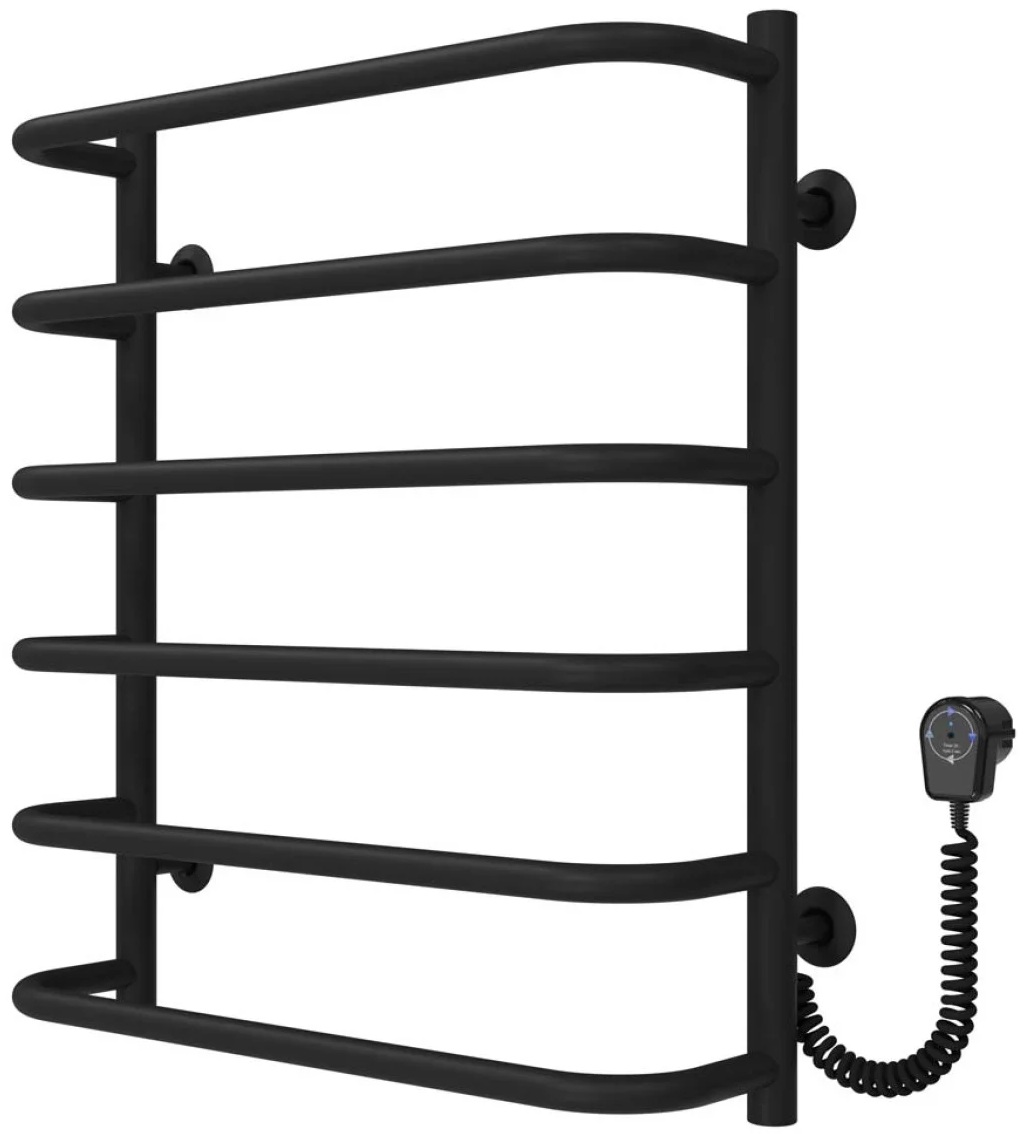 Рушникосушка Deffi Стандарт П6 500x600, чорна, EF16, праве підключення (D.SS.60.50.6.E.B.R.5)