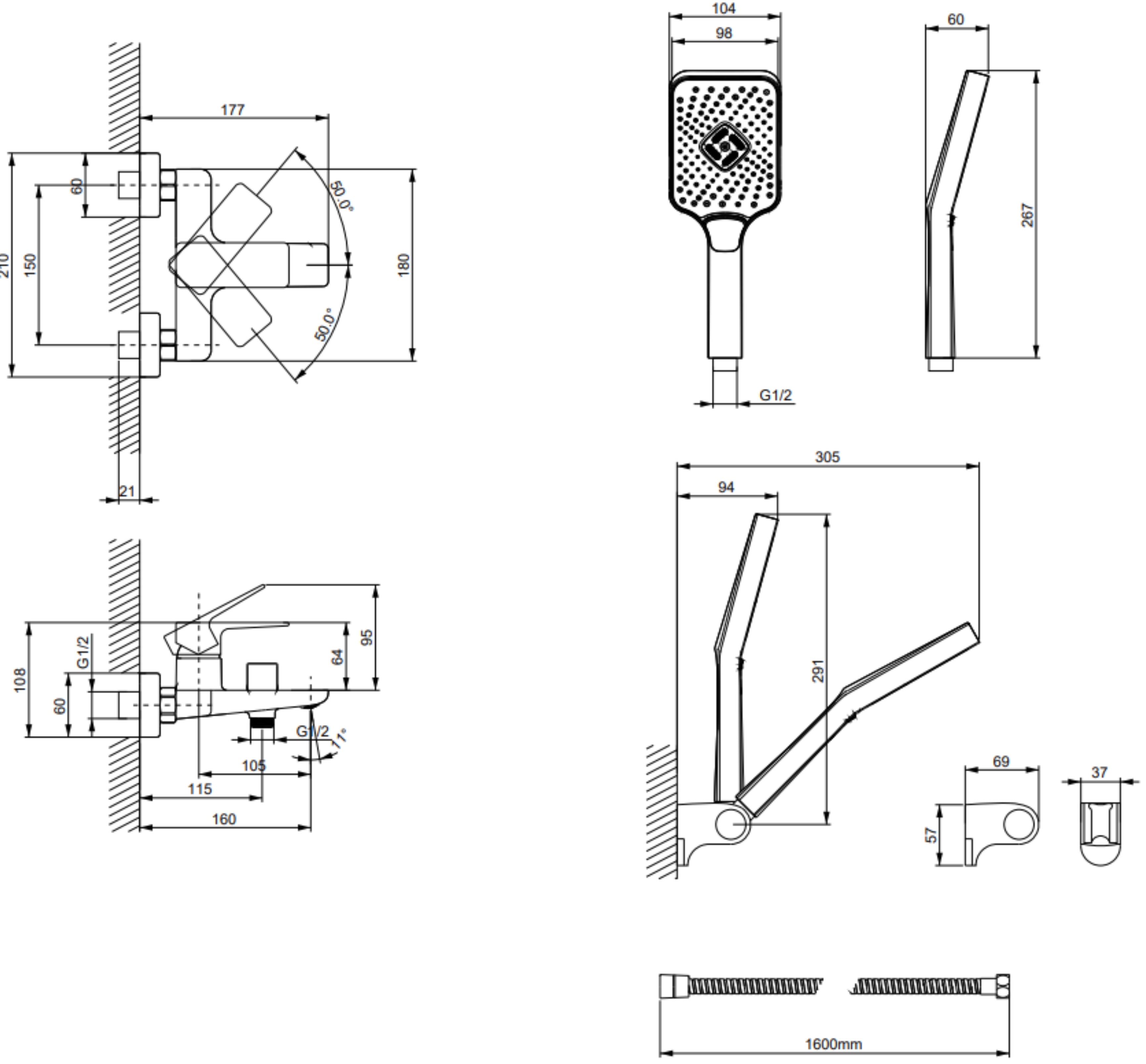 Lidz Orion 006 Chrome (LDORI006CRM48093) Габаритні розміри