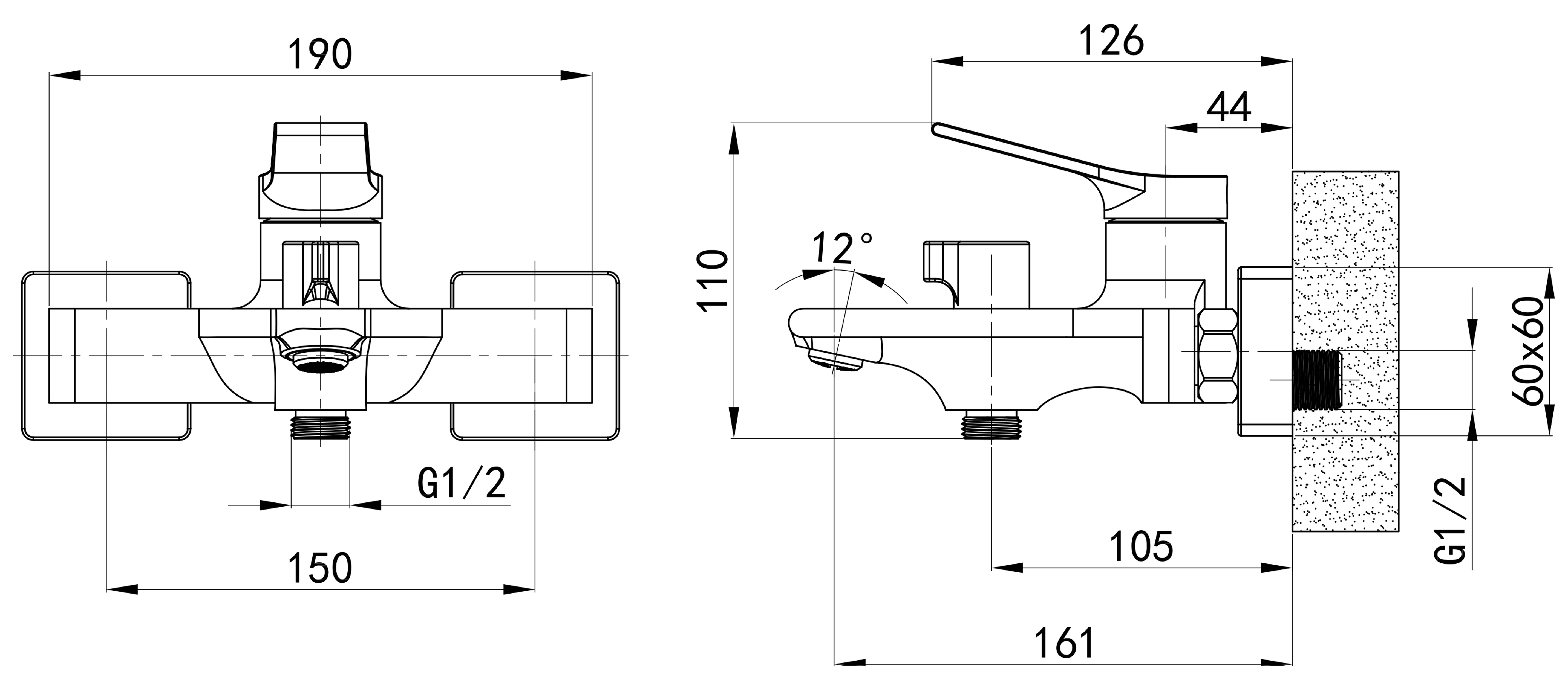 Q-Tap Arvin Chrome (QTARV259CRM48640) Габаритні розміри