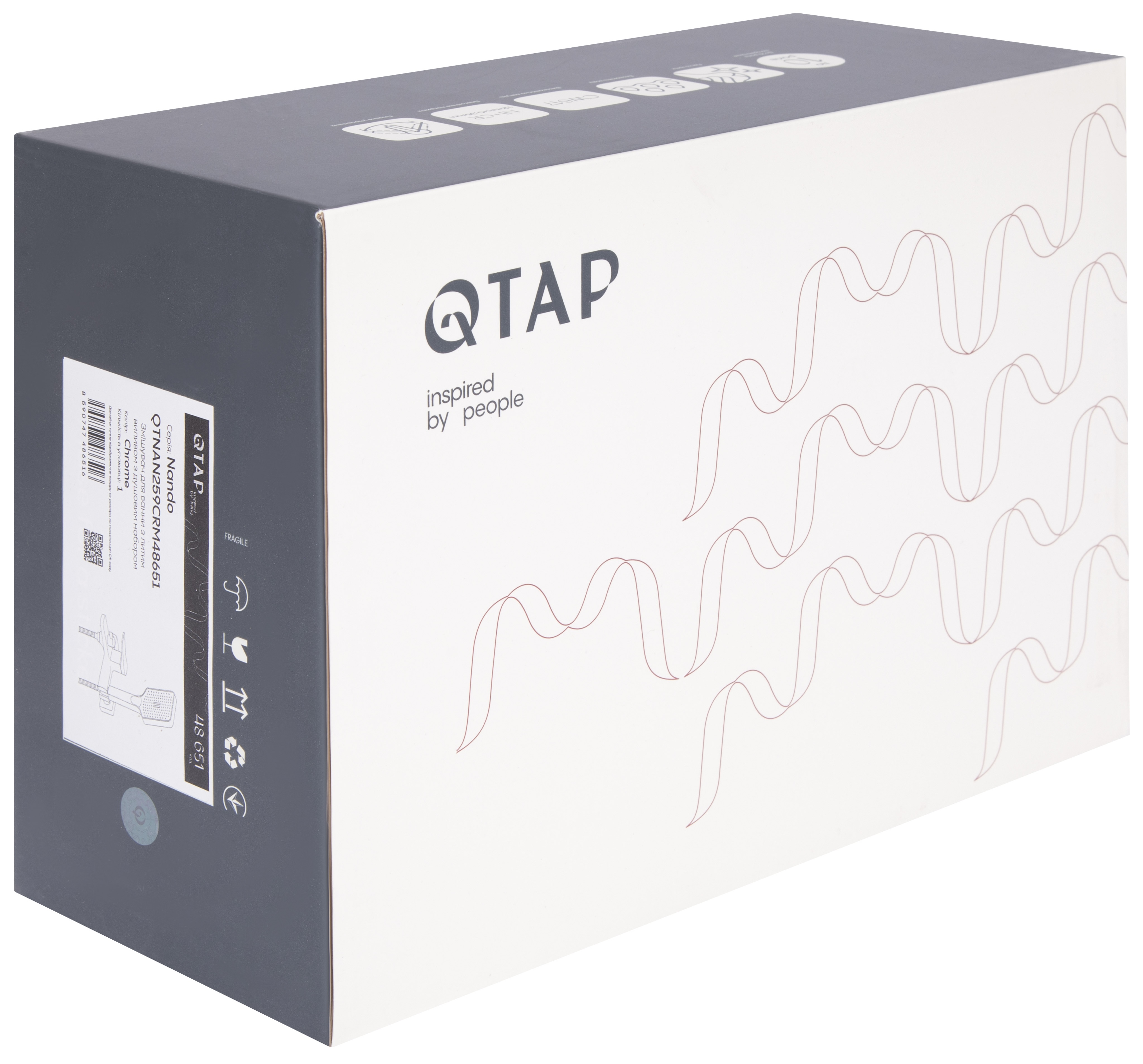 Смеситель для ванны Q-Tap Nando Chrome (QTNAN259CRM48651) инструкция - изображение 6