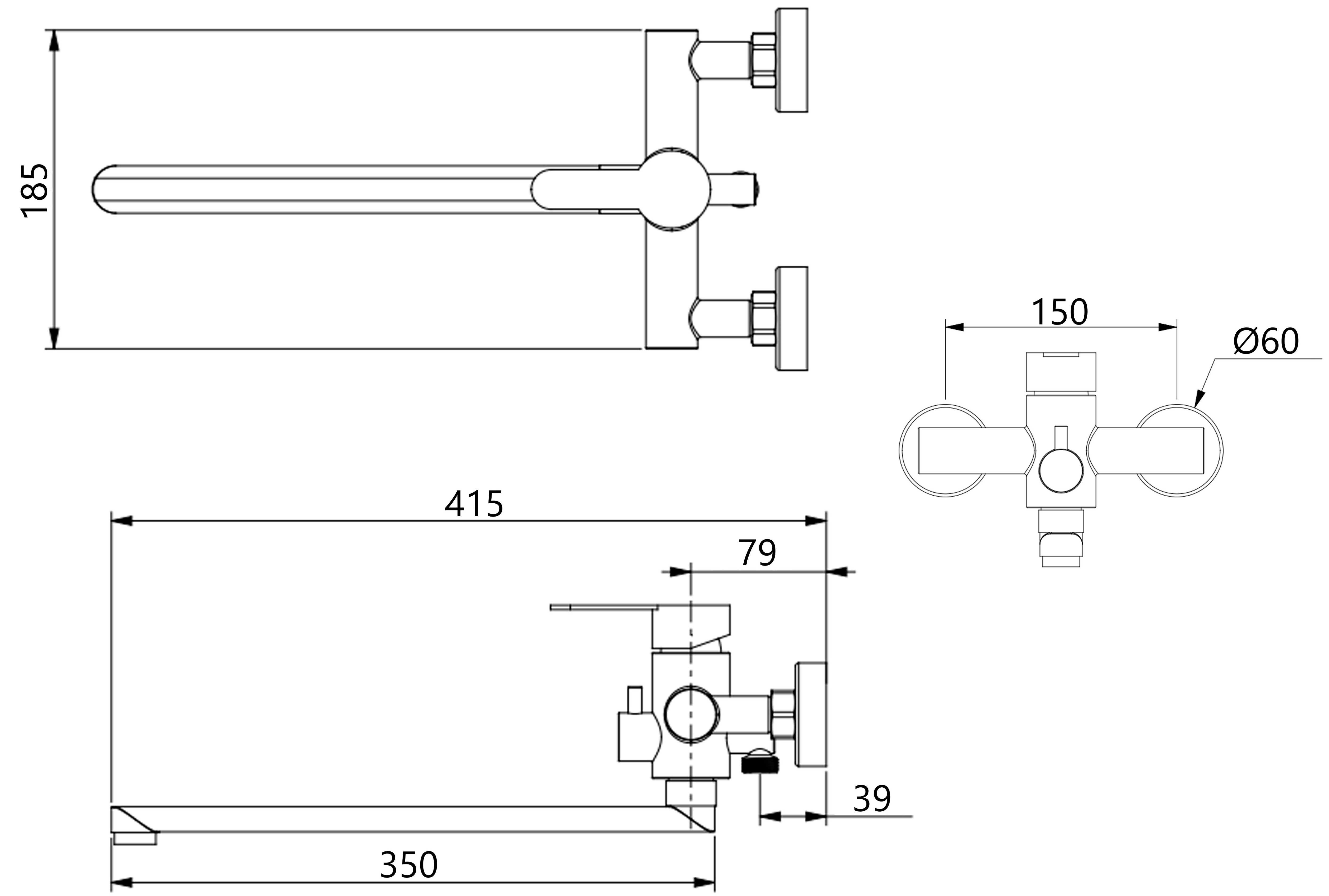 Brinex Pure 005 Nickel (BRIPUR005NKL) Габаритные размеры
