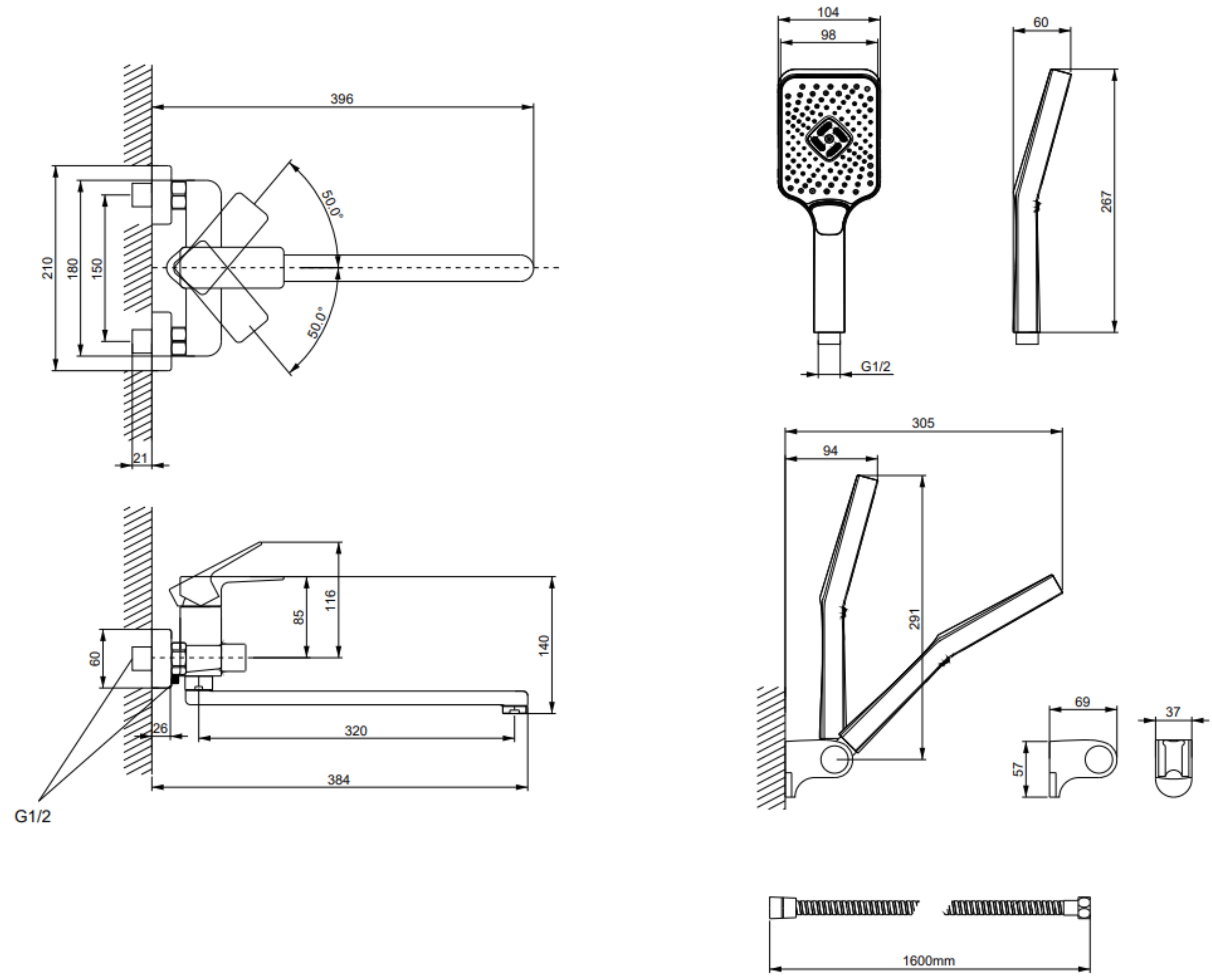 Lidz Orion 005 Chrome (LDORI005CRM48094) Габаритні розміри