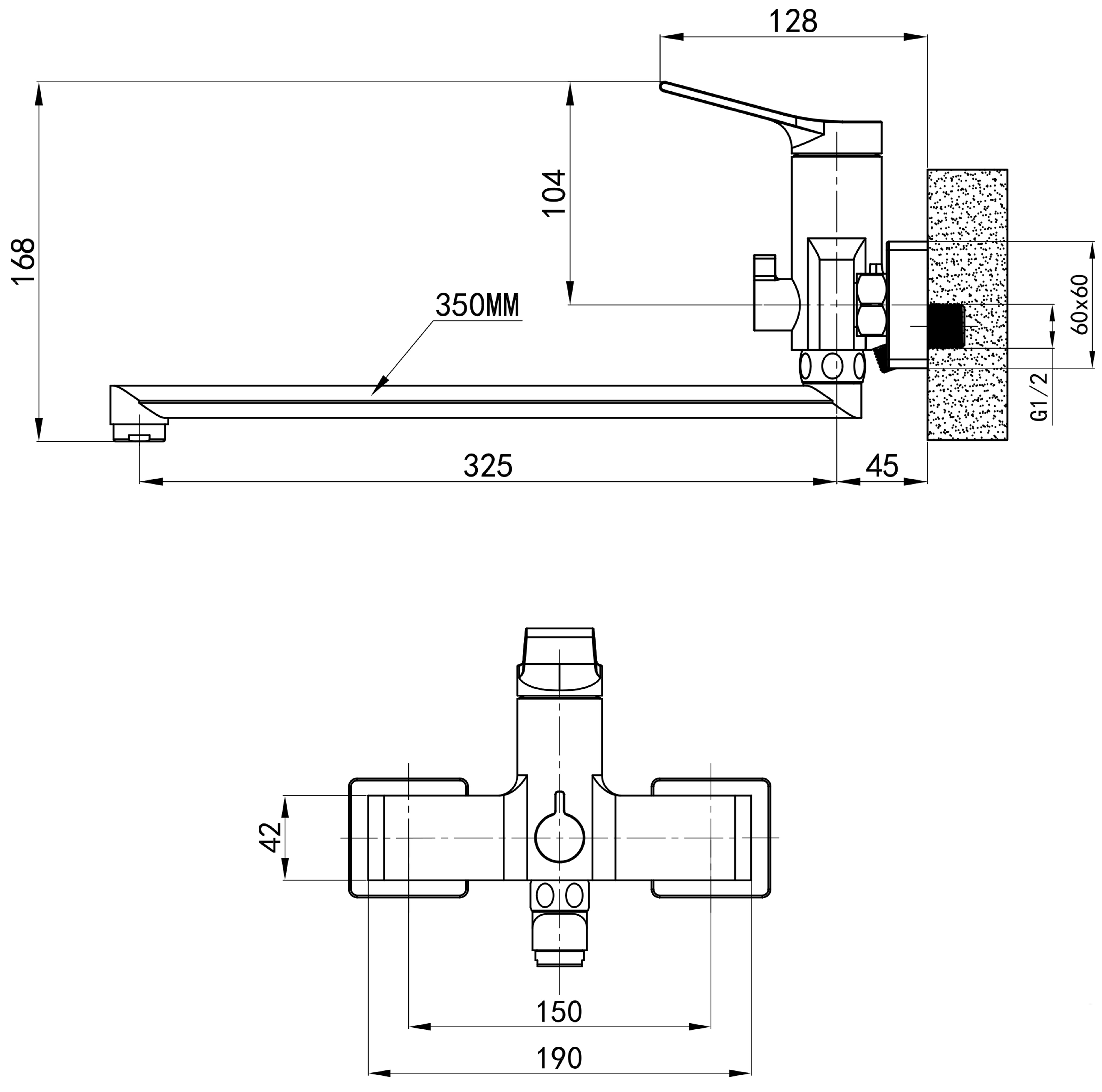 Q-Tap Arvin Chrome (QTARV260CRM48641) Габаритні розміри