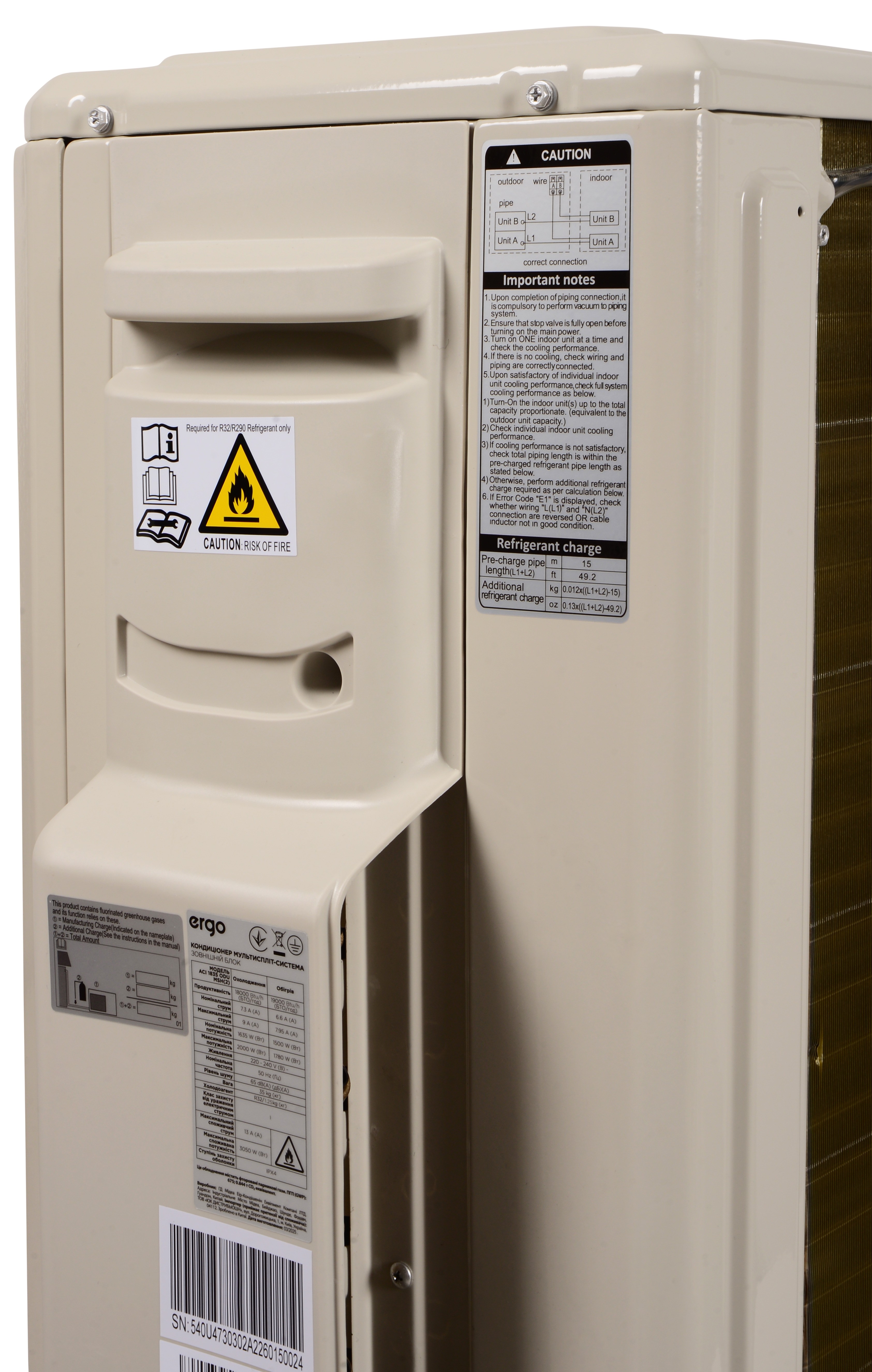 товар Ergo ACI 1835 ODU MSH(2) + ACI 0935 IDU MSW W х 2 - фото 13