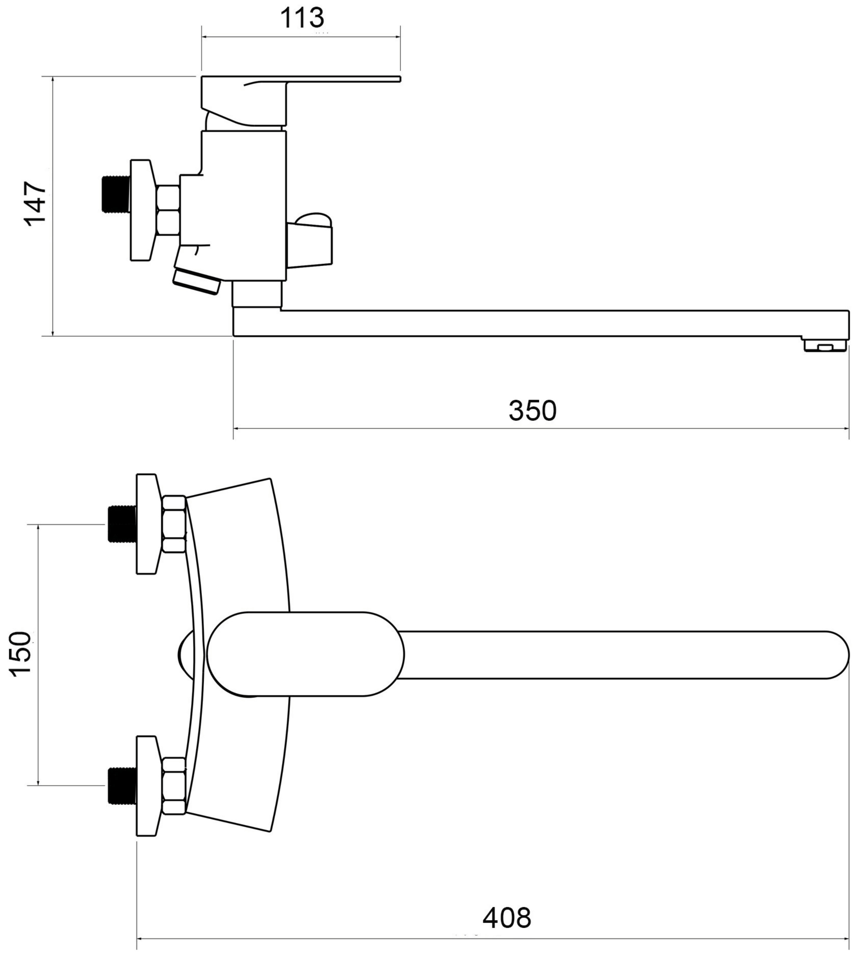 Lidz Tani 005 Chrome (LDTAN005CRM44962) Габаритные размеры