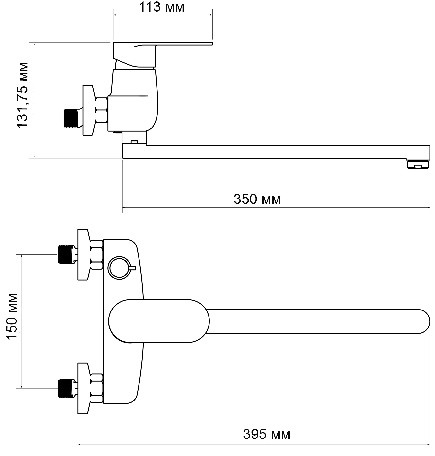 Lidz Tani 0051 Chrome (LDTAN0051CRM44961) Габаритные размеры