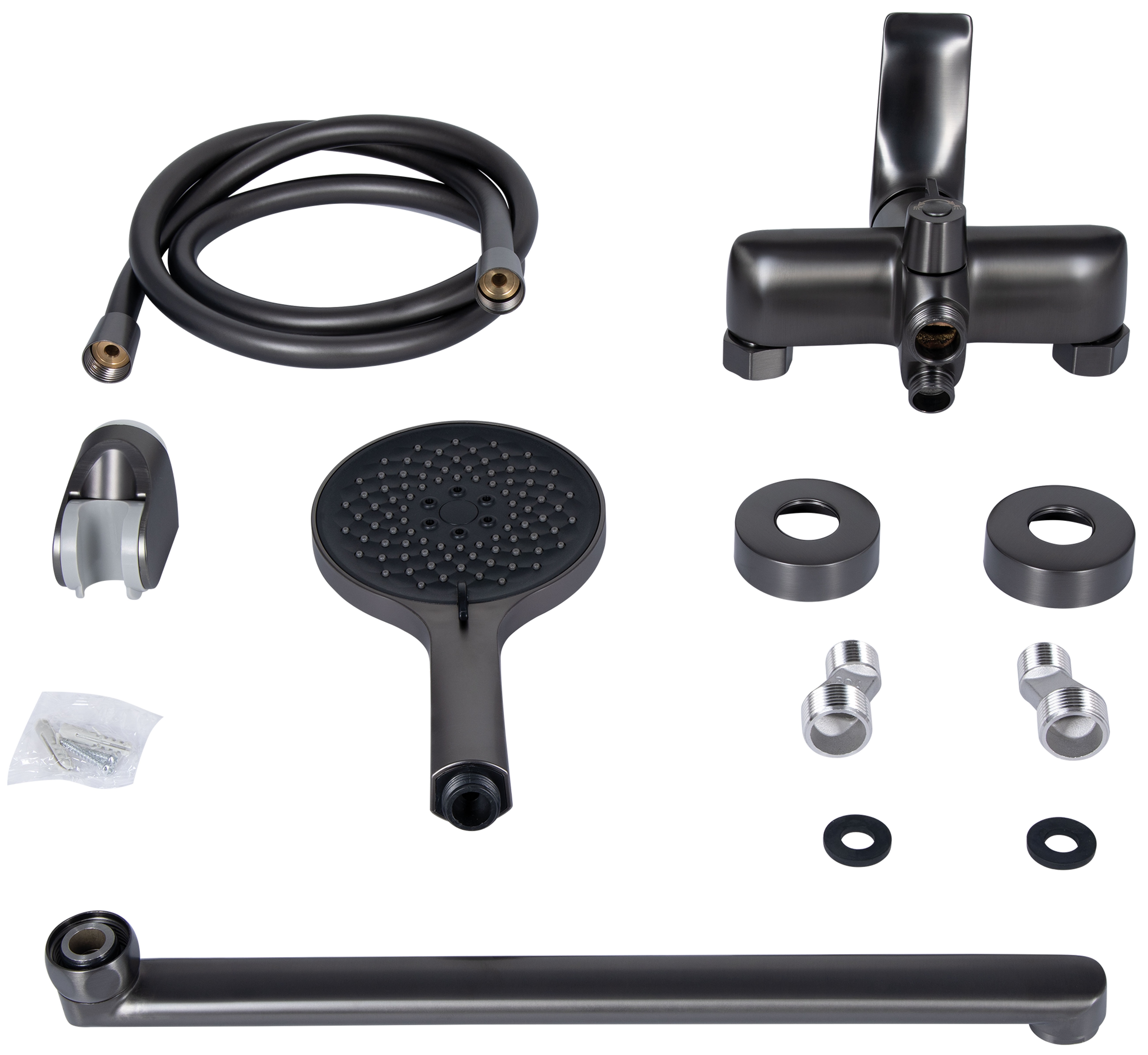 Смеситель для ванны Q-Tap Vlasta New Gunmetal Black PVD (QTVLA260GMB45645) характеристики - фотография 7