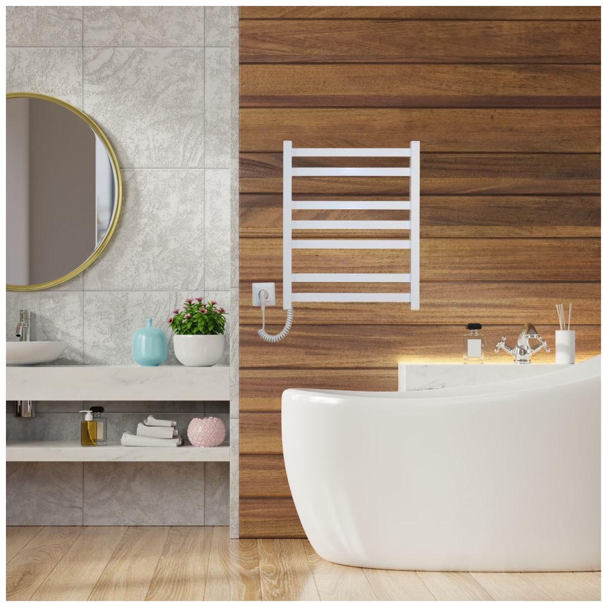 Полотенцесушитель Carino Ricardo 590x490 (R5949LWG) внешний вид - фото 9