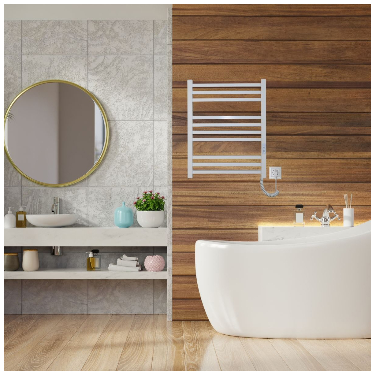 Рушникосушка Carino Lorenzo 590x490 (L5949FWG) зовнішній вигляд - фото 9