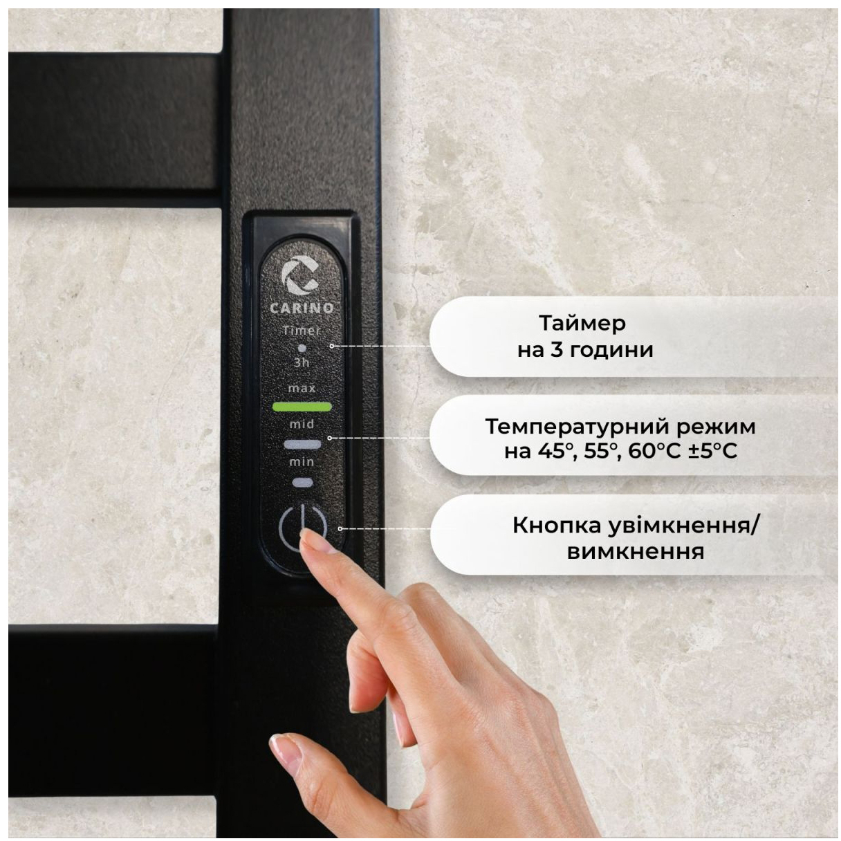 Рушникосушка Carino Lorenzo 790x490 (L7949FBG) огляд - фото 8