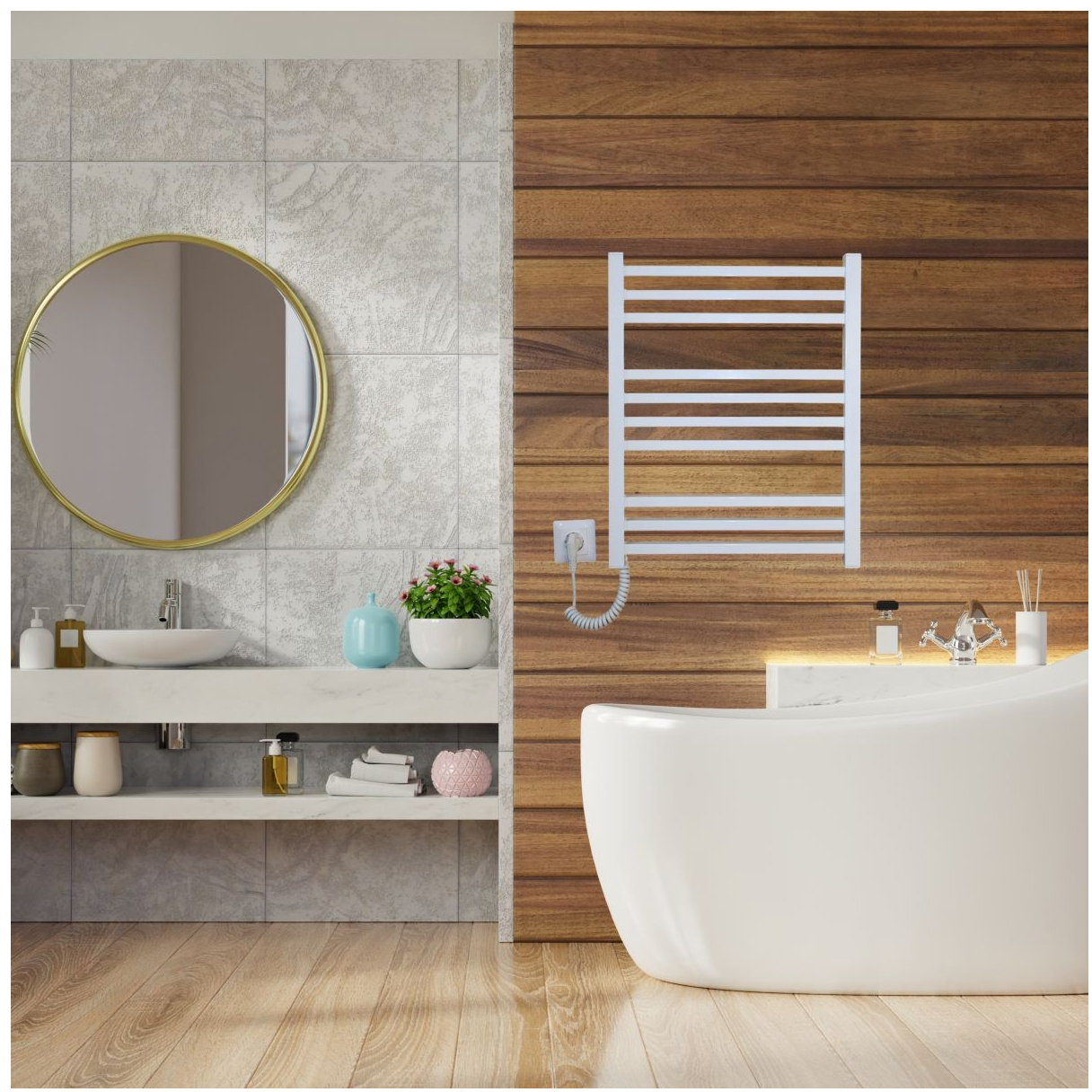 Полотенцесушитель Carino Lorenzo 590x490 (L5949LWG) внешний вид - фото 9