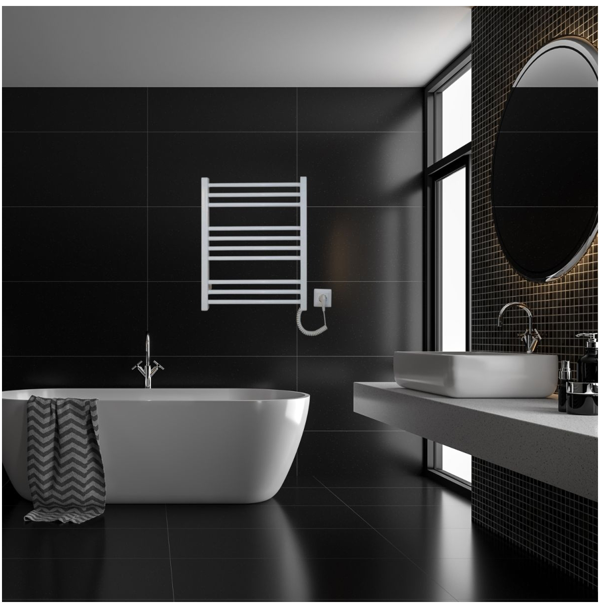 Полотенцесушитель Carino Arianna 590x490 (A5949LWG) внешний вид - фото 9