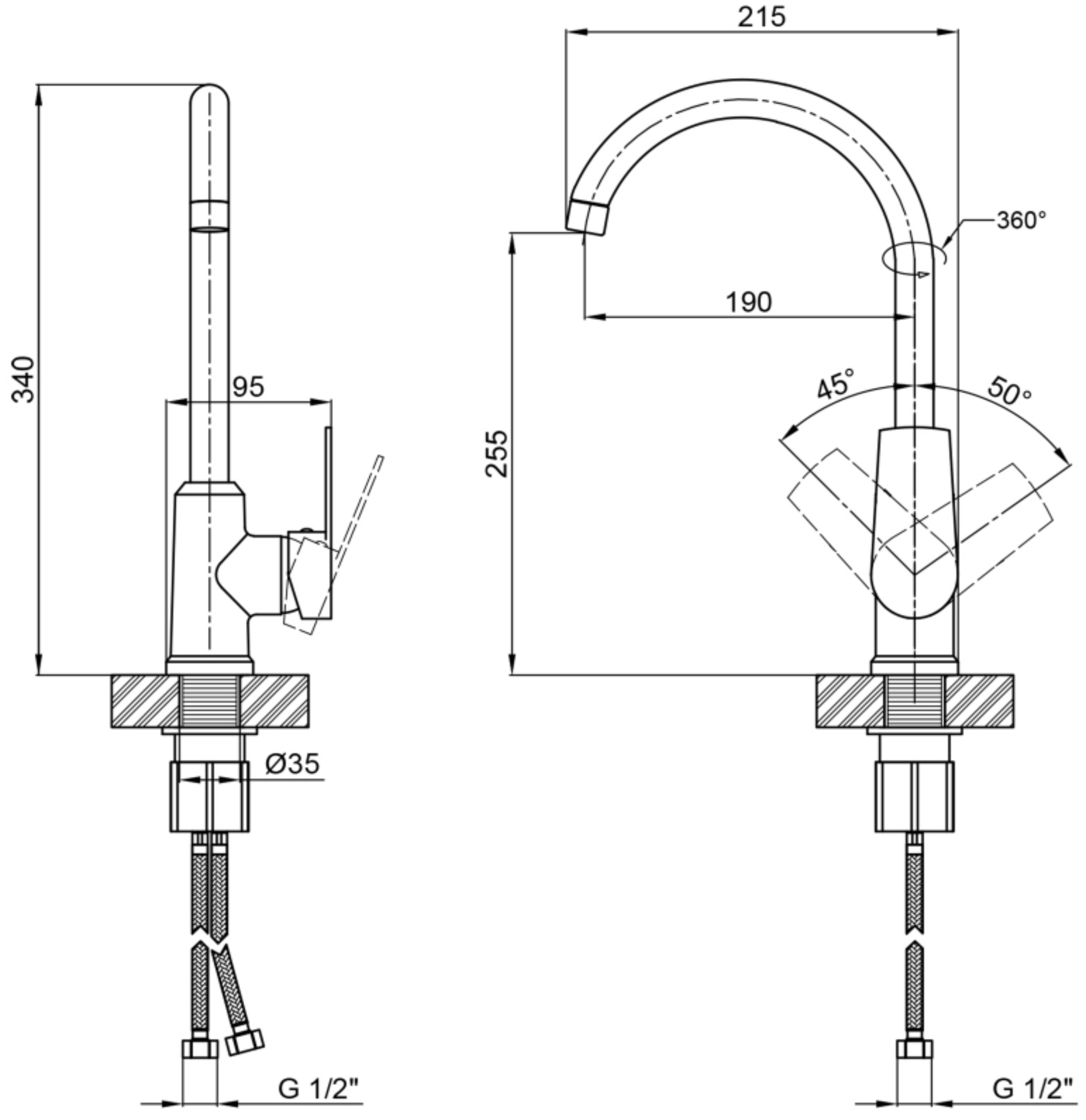 Brinex BRIN35C20N47700 Габаритні розміри