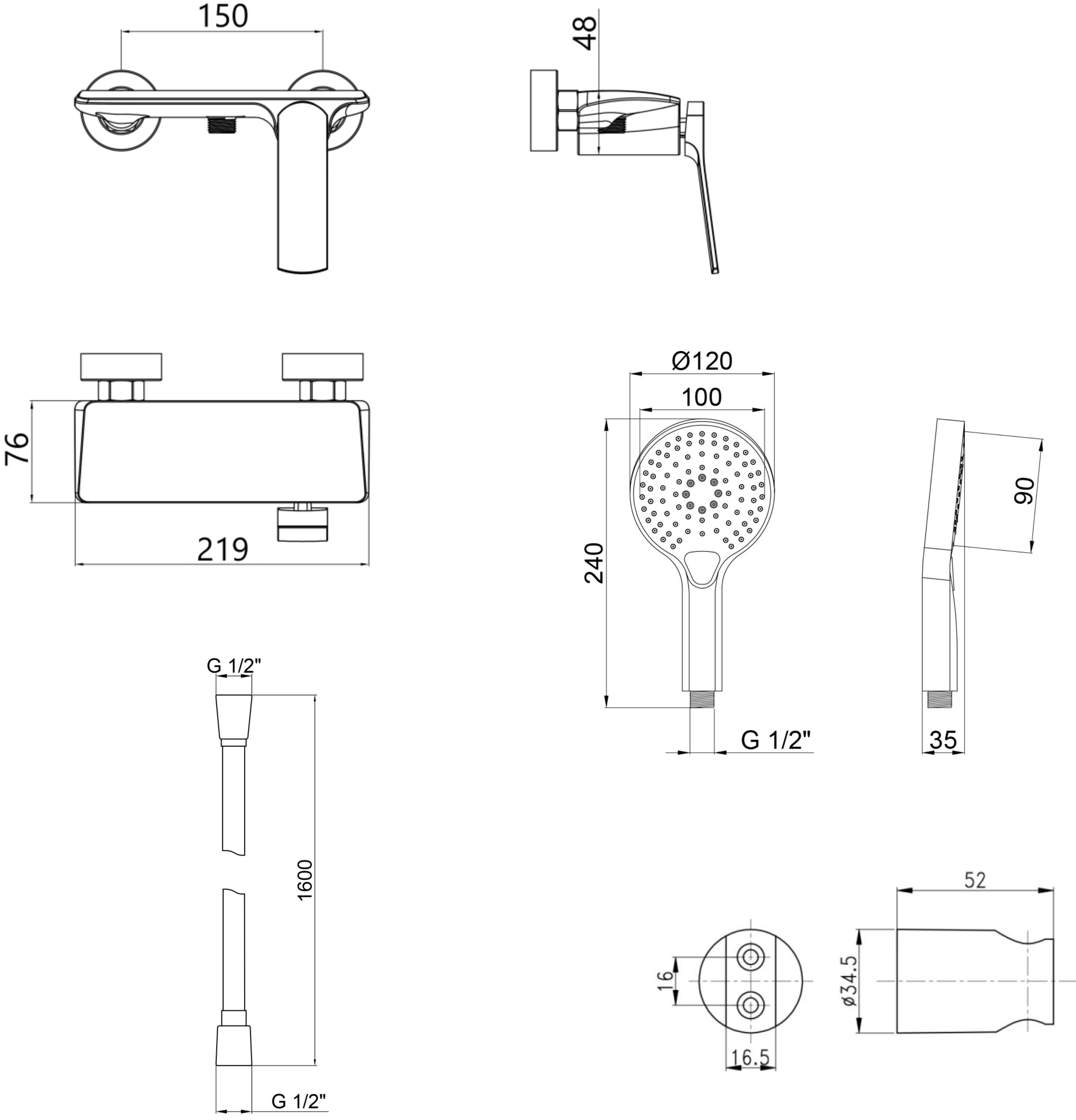 Q-Tap Slavonice (QTSLA266BLM4590850141) Габаритные размеры