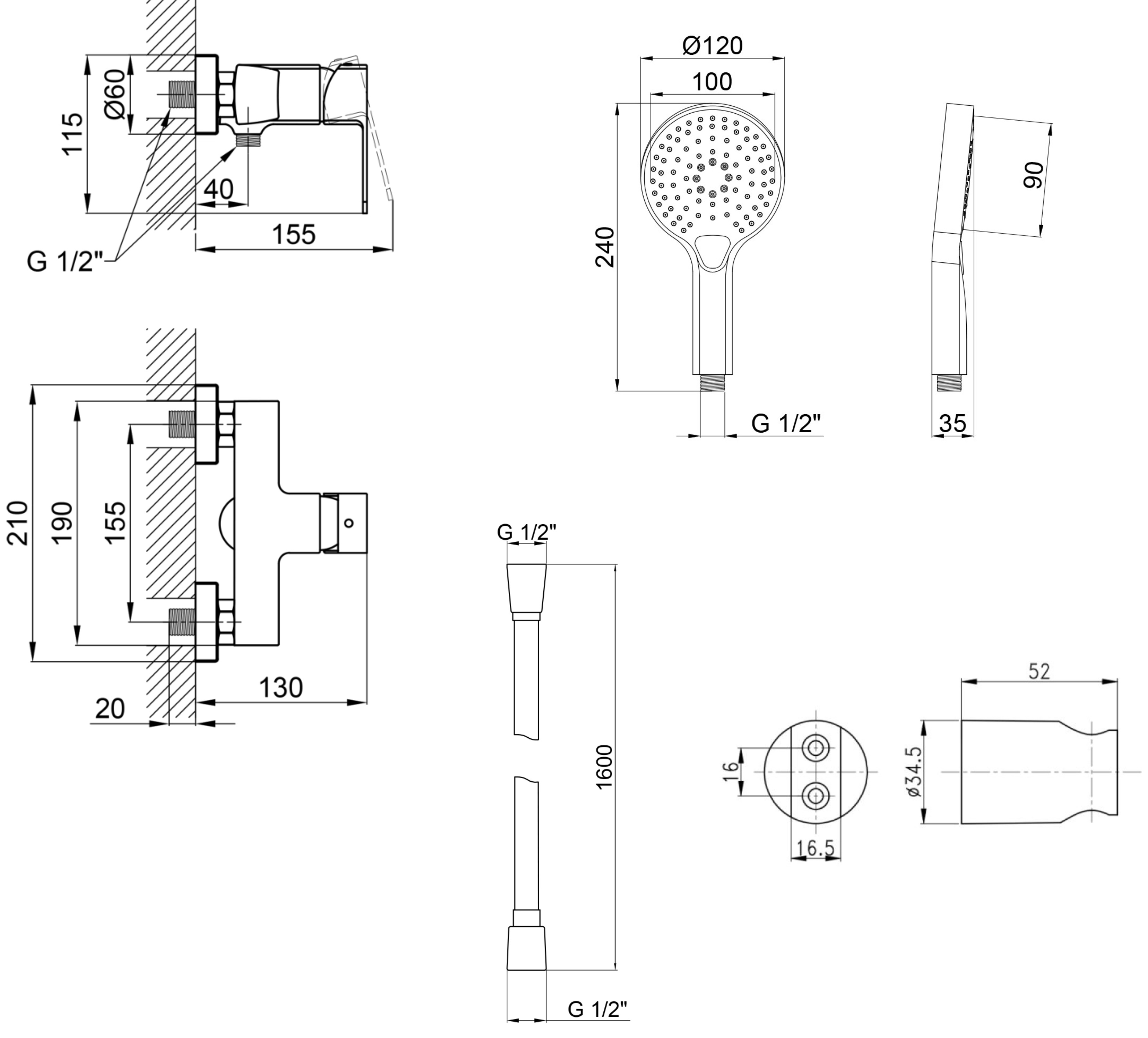 Q-Tap Lipno (QTLIPNO4023101CB50139) Габаритные размеры